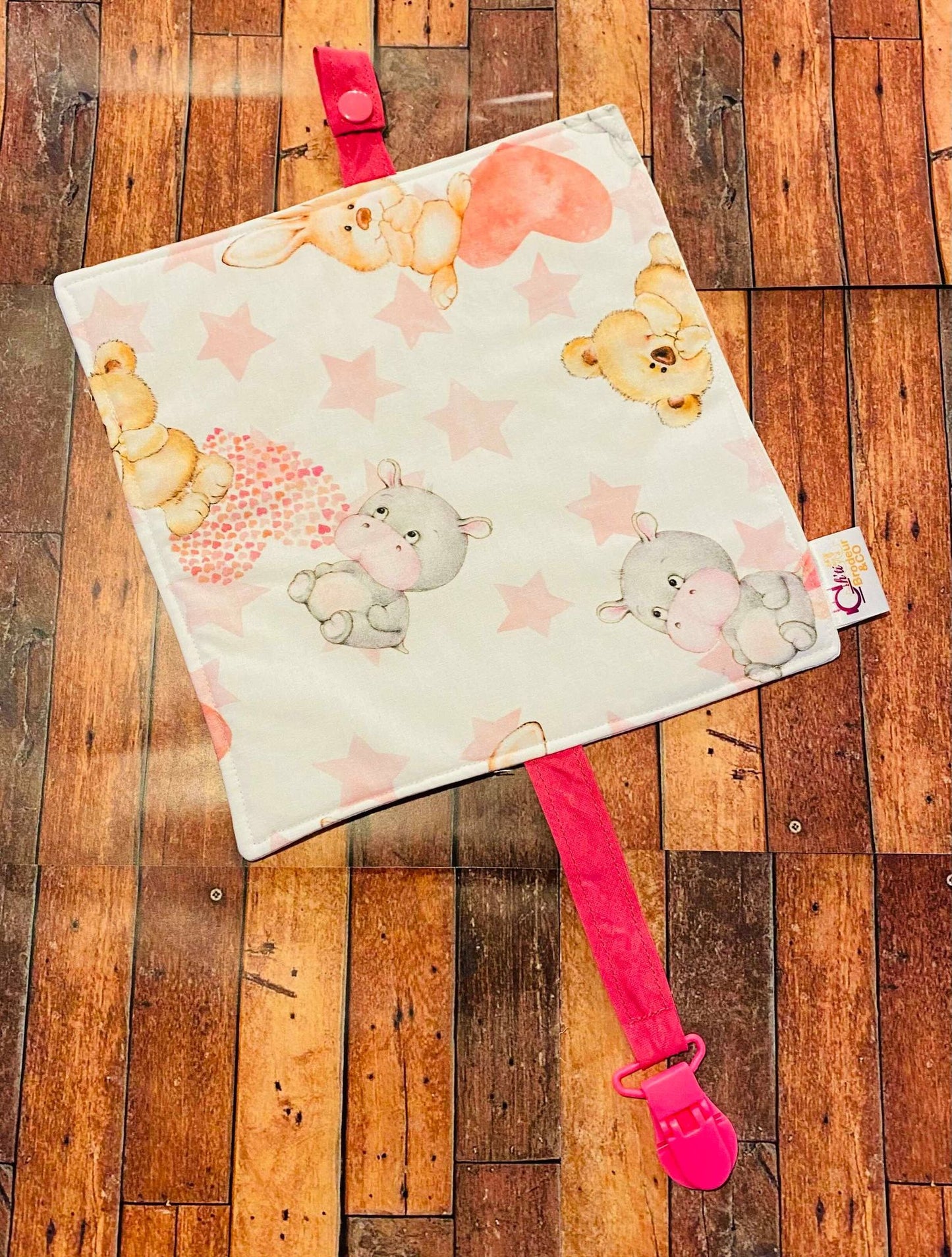 Doudou attache tétine "girafon"