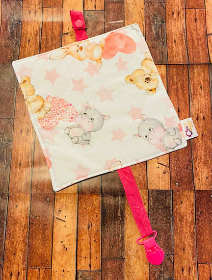 Doudou attache tétine "girafon"