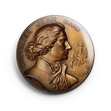 Badge 44 mm - Pièce de monnaie Jean-Bart