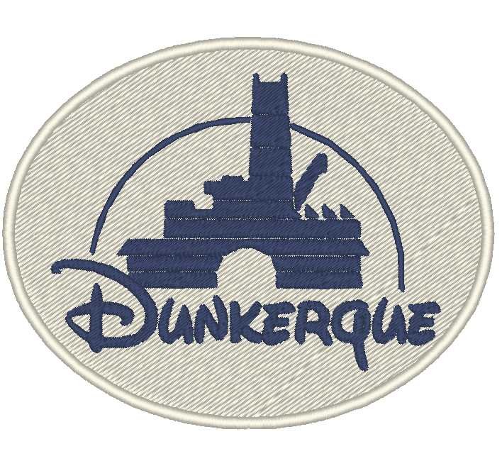 Ecusson ovale Dunkerque (Blanc)