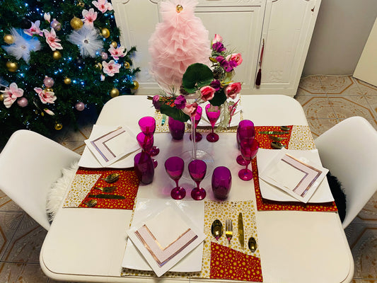 Set de table blanc étoile